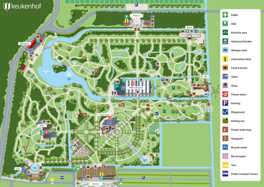 Keukenhof park map