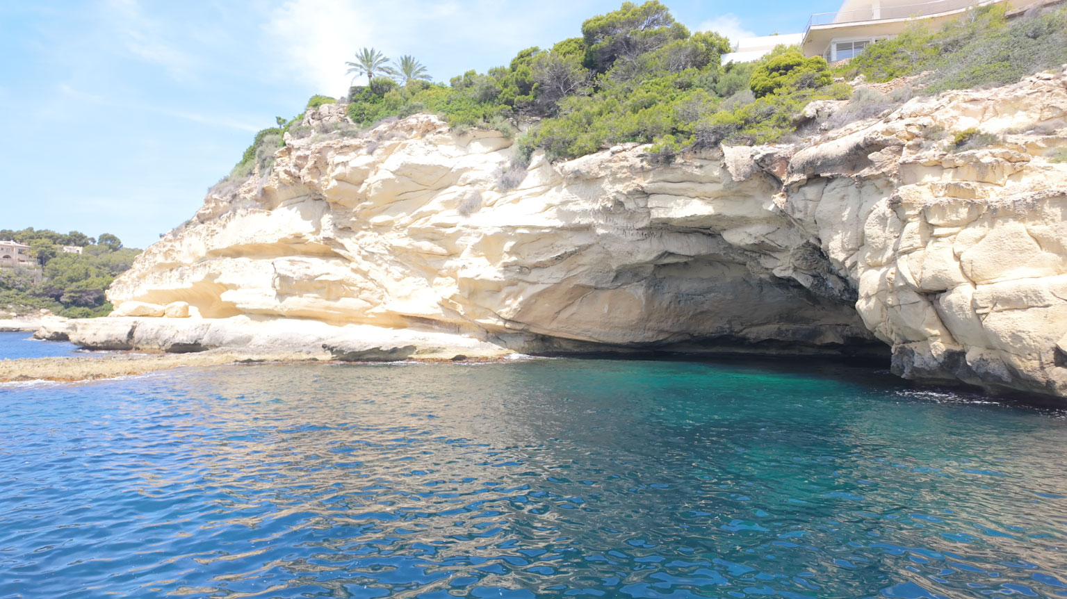 The Magaluf coast by boat