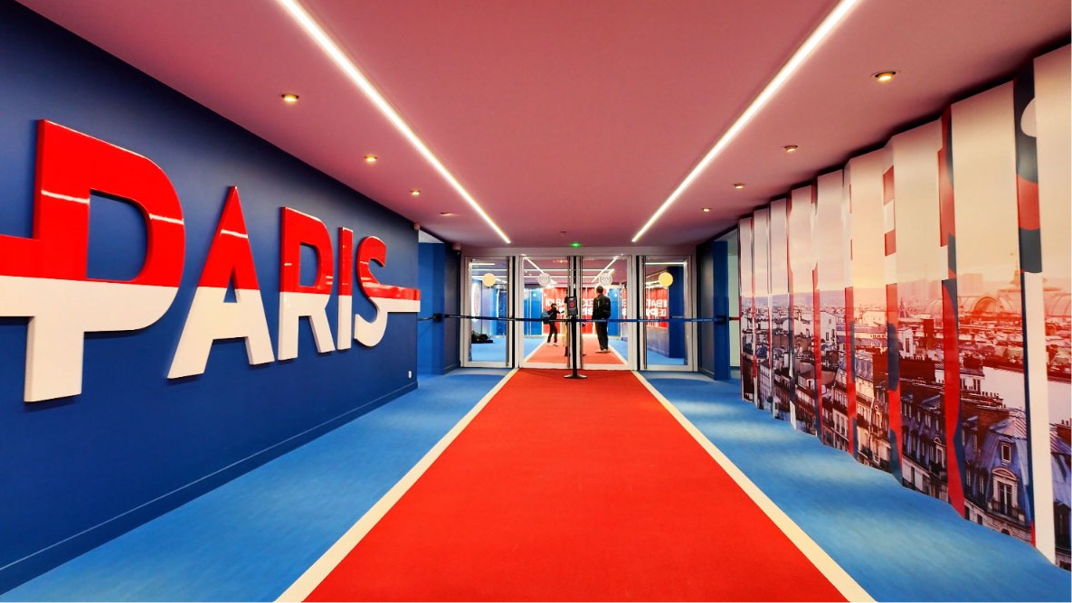The tunnel leading out to the pitch